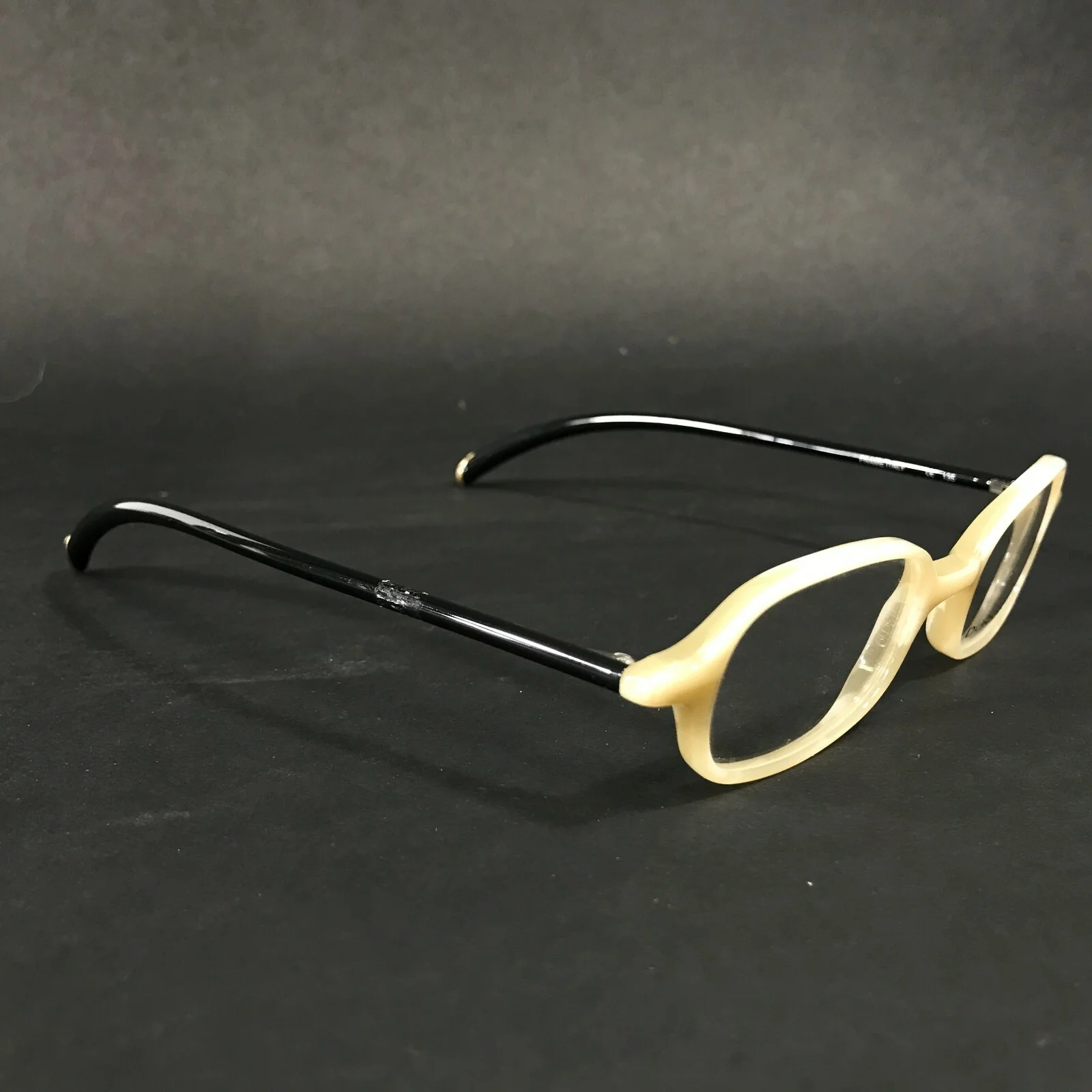 Donna Karan 8814 729 Eyeglasses Frames Ivory Black Rectangular 42-20-135 2