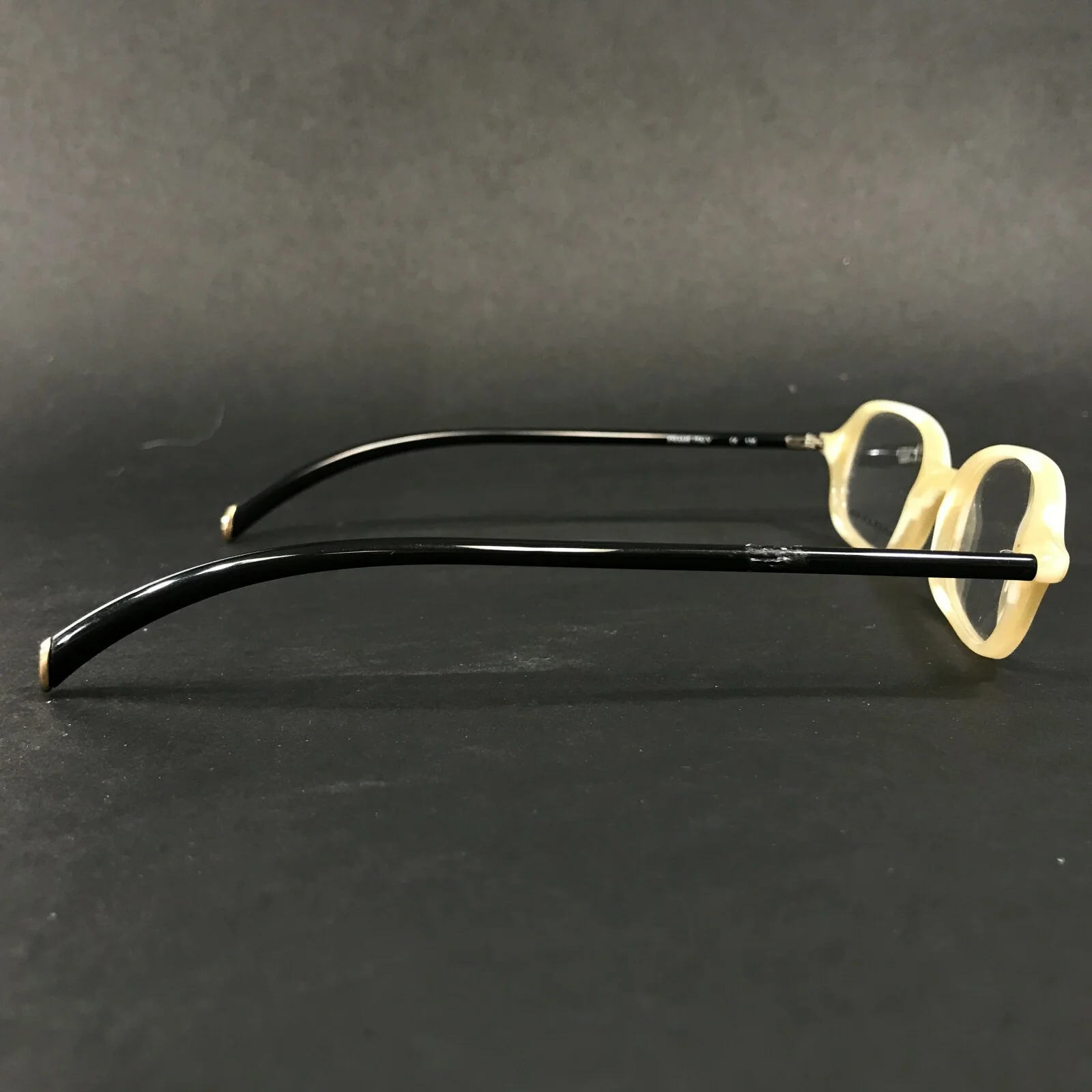 Donna Karan 8814 729 Eyeglasses Frames Ivory Black Rectangular 42-20-135 3