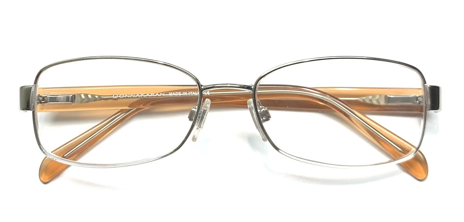 Donna Karan DK 3519 1002 Eyeglasses Glasses Polished Silver / Brown 53-16-135 3