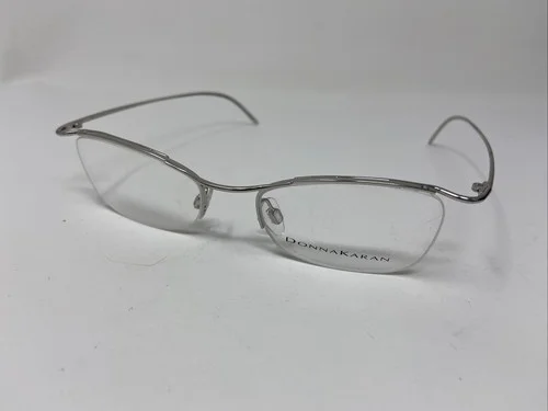 DONNA KARAN EYEGLASSES FRAME 8147 062 48/18/135 SILVER ITALY HALF RIM Z657